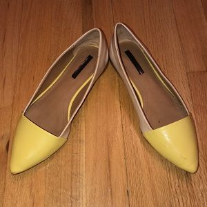 Zara colorblock flats, size 6